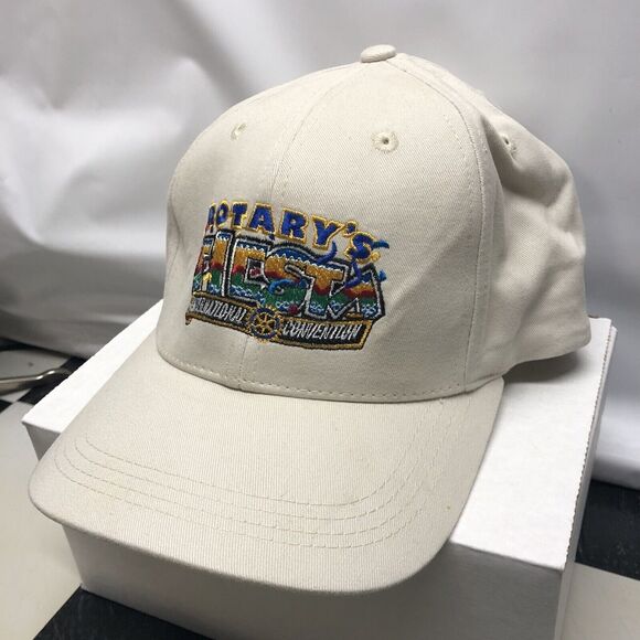 Rotary’s Fiesta International Convention Hat White Adjustable Strapback Cap - Picture 2 of 10